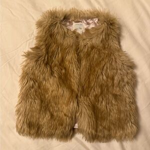 Crewcuts girls’ size M-L faux fur vest